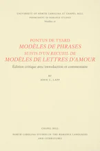 Cover of 'Pontus de Tyard, Modèles de phrases suivis dun recueil de modèles de lettres damour' by Pontus de Tyard 