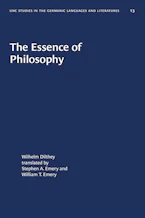 Cover of 'The Essence of Philosophy' by Wilhelm Dilthey 