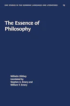 Cover of 'The Essence of Philosophy' by Wilhelm Dilthey 